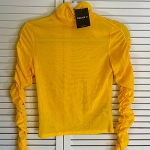 Mesh long sleeve top